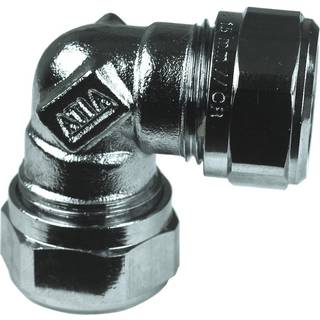 Gelia Klemmeringskobling, vinkel, kobber-kobber 10 mm, förkromad