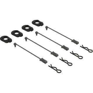 ARRMA ARA390294 Body Clip Retainer 1/5 Scale Black (4)