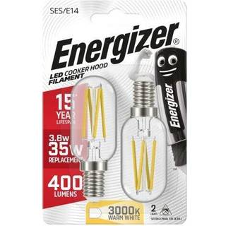 Energizer E14 LED emhættepære 4W (440lm), 3000K, Varm hvid, 2 stk.