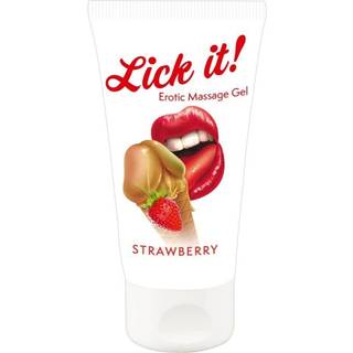 Lick it! - Spiselig 2-i-1 glidecreme - Jordbær (50ml)