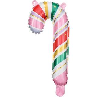 Candy cane folieballoner, 5 stk