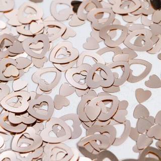 Rose gold hjerte konfetti