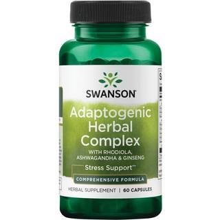 Adaptogent urtekompleks med Rhodiola, Ashwagandha & Ginseng - 60 kapsler