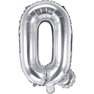 1 stk. Folieballon Bogstav Q Sølv 35 cm – Perfekt til Festlig Dekoration