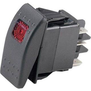 Strømafbryder uden hoved Carling Technologies, 2-polet, Fra-Til-Til, 12 V DC, 20 A, med belysning, sort
