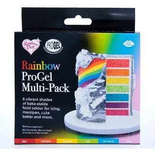 Multipakke med 6 Pastafarver, Rainbow - Rainbow Dust ProGel
