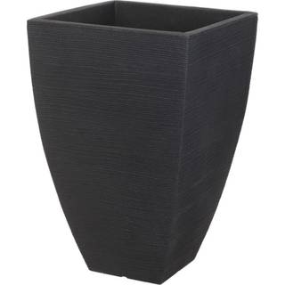 Plastkrukke m/riller - 40x40x60 cm - Antracit