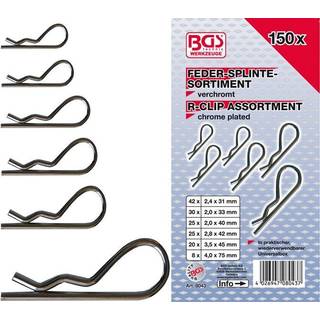 BGS Fjedersplittersortiment 2,4-40mm 150 dele (8043)
