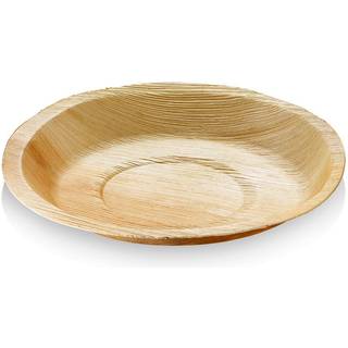 Palmeblad tallerken bionedbrydelig Ø26cm brun