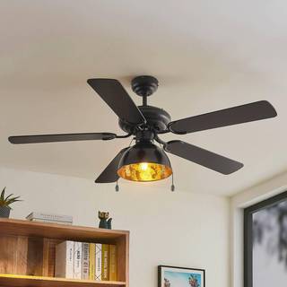 Lucande loftventilator med lys Shamoian, støjsvag, Ø 130 cm