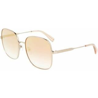 LONGCHAMP Unisex LO159S 731 Solbriller Metal Guld Brun Geometrisk Fotokromatisk