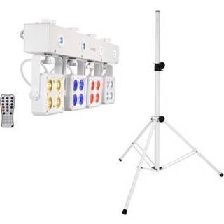 Eurolite Set LED KLS-180 white + BS-2 EU Loudspeaker Stand white TILBUD NU