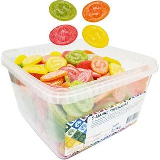 S-märke Supersurt Bland-selv slik i kasser 2 kg