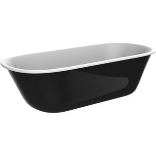 Rønne fritstående badekar, blank sort - 160 x 70 cm