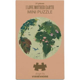 I Love Mother Earth-puslespil 31 brikker - Papir. Ø11 cm. - Multi - Vissevasse
