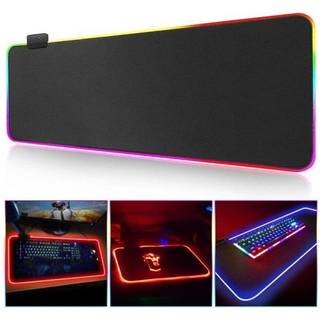 Gaming Musemåtte med LED-lys - 80x30cm - RGB