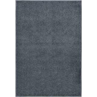 gulvtæppe 160x230 cm kort luv antracitgrå