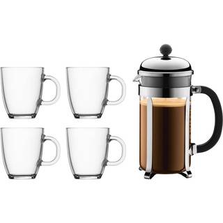 Bodum CHAMBORD SET- Kaffebrygger med 4 glas