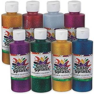 8 oz. Farve spr?jt! Vaskbart glittermalings sortiment (pakke af 8)