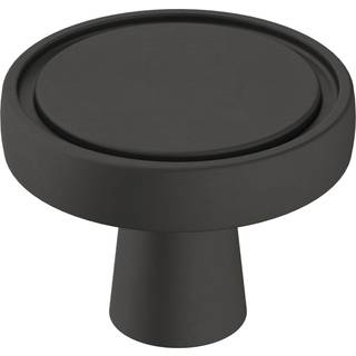 Amerock | Kabinetsknap | Matte sort | 1-3/8 tommer (35 mm) diameter | Destine | 1 pakke | Skuffeknap | Skabshardware