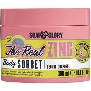 SOAP & GLORY Den rigtige Zing Body Sorbet - Citrus Body Moisturizer & Hydrating Sorbet -y Skin Cream - Radiance Boosting Aha Exfoliating Lightwei