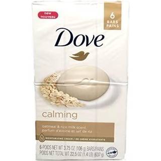 Dove beroligende havregryn og rismælk duft 6 barer 6 tælling (pakke med 1)