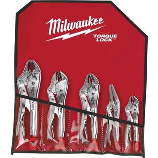 Milwaukee 5-delt Torque Lock låsetænger sæt 48223695 - Hurtigere opsætning, Stærkere greb, Smedet legeringstål