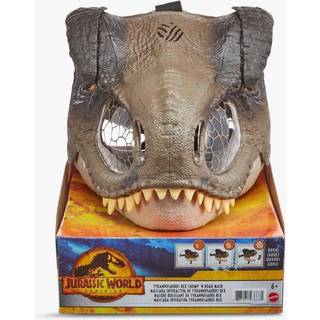 Jurassic World Dominion Chomp N Roar T-Rex Maske med Bevægelige Tænder og Øjne, 3 Brølende Niveauer, Sikker Pasform