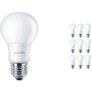 Fordelspakke 10x Philips Corepro LED Pære E27 Pære matt 8W 806lm - 840 kold hvid | erstatter 60W