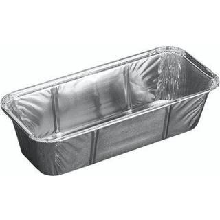 Aluminiumsform til leverpostej 610ml 204 x 92 x 49mm  sort-sølv