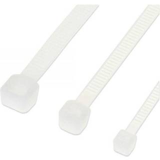 Kabelbinder - 4.8x350 hvid - 100 stk
