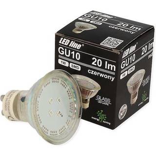 Outlet: GU10 LED Pære 1W, 220-260V Med Rød Lys
