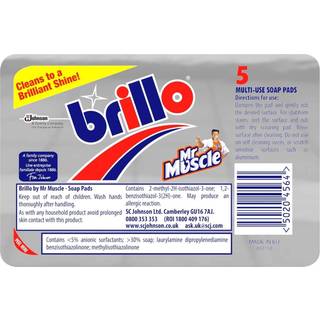 Mr Muscle Brillo Rengøringssvamp - 5 stk