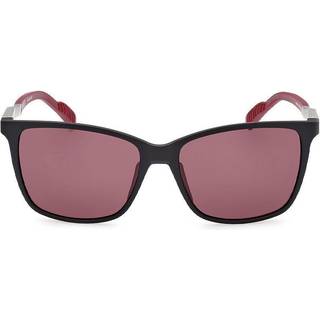 Adidas Sport Unisex SP0059 02S Solbriller Plast Sort-opaque Rød Rund Normal