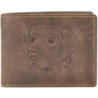 Geldbörse Leder 12x9cm mit Labrador "Vintage" antikbraun 1705-DOG-25 | Greenburry.de