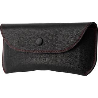 Leather Sunglasses Case / Glasses Case - Black with Red Detail