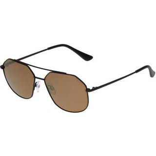Sinner Grimes Polarized SISU-836-10-P09 56 Solbriller Mænd Black - Matte Black Metal - 56mm