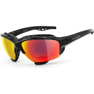KING KEROSIN | Motorradbrille, Multifunktionsbrille, Motorrad-Sonnenbrille, Bikerbrille, winddicht, gepolstert | KK195 Multifunktion