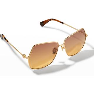 Max Mara Kvinde MM0035-H JEWEL 030 Solbriller Metal Guld Geometrisk Normal Skygge
