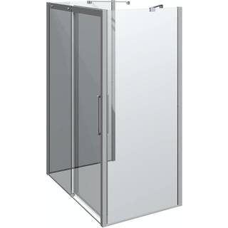 Scanbad Classic skydedør med 2 sidevægge vendbar 140x90 cm
