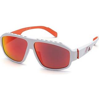 Adidas Sport Unisex SP0025 21L Solbriller Plast Hvid Rød Pilot Normal