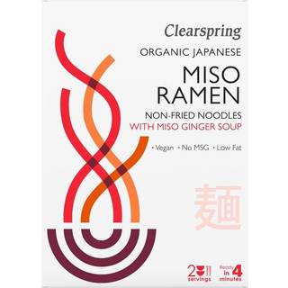 Ramen nudler m. Miso- & Ingefærsuppe Økologisk - 1 pakke