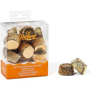 Papir Konfektforme Runde - 180 stk. Guld, Decora