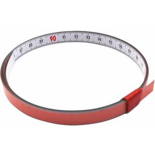 Selvklæbn. båndmål stål 0,5mtr×10mm V-H grad. hvid