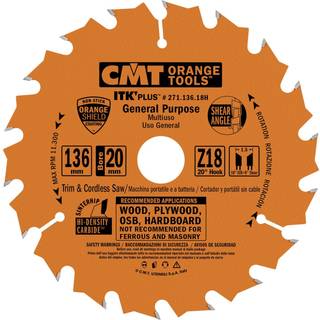 CMT rundsavklinge 160x1,8x20 Z40W 272.160.40H træklinge