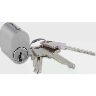 Jasa Cylinder 6-stift oval 2 stk. matnikkel - 13048 ✓ På lager - klar til levering og afhentning