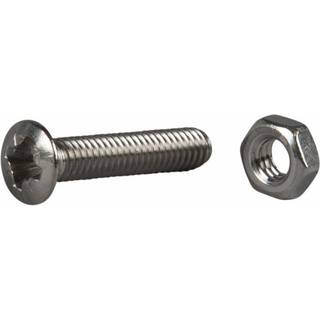 ESSVE 550214 Maskinskrue forsænket, syrefast A4 M4 x 20 mm, pakke med 8 stk