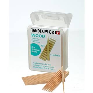 Tandex Picki Træ Tandstikker Trekantede 80 stk