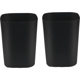 Besli 2 gallon lille papirkurv kan affald kan affaldsbasket til badev?relse sovev?relse k?kken kontor (sort 2 pakke)