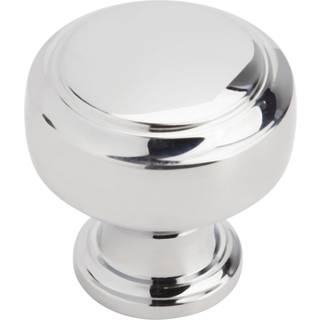 Amerock | Kabinetsknap | Poleret krom | 1-3/16 tommer (30 mm) diameter | Highland Ridge | 1 pakke | Skuffeknap | Skabshardware